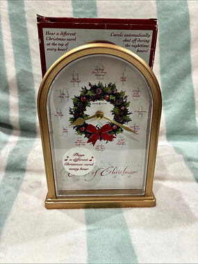 Howard Miller Carols of Christmas II Christmas Musical Mantel Clock Gold One